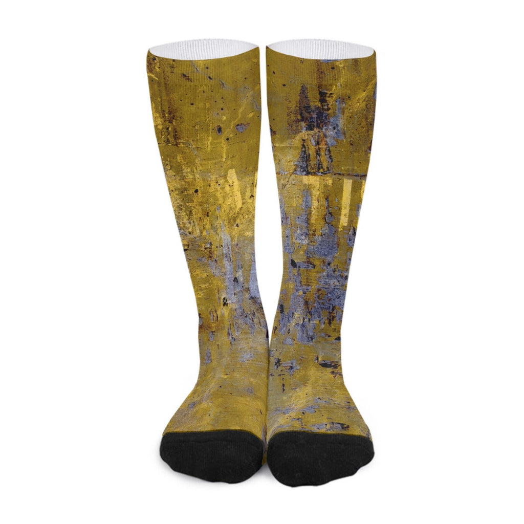 Scrapes in Yellow Long Socks