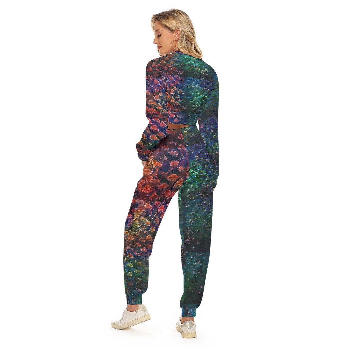 Scales Crop Sweatshirt Suit